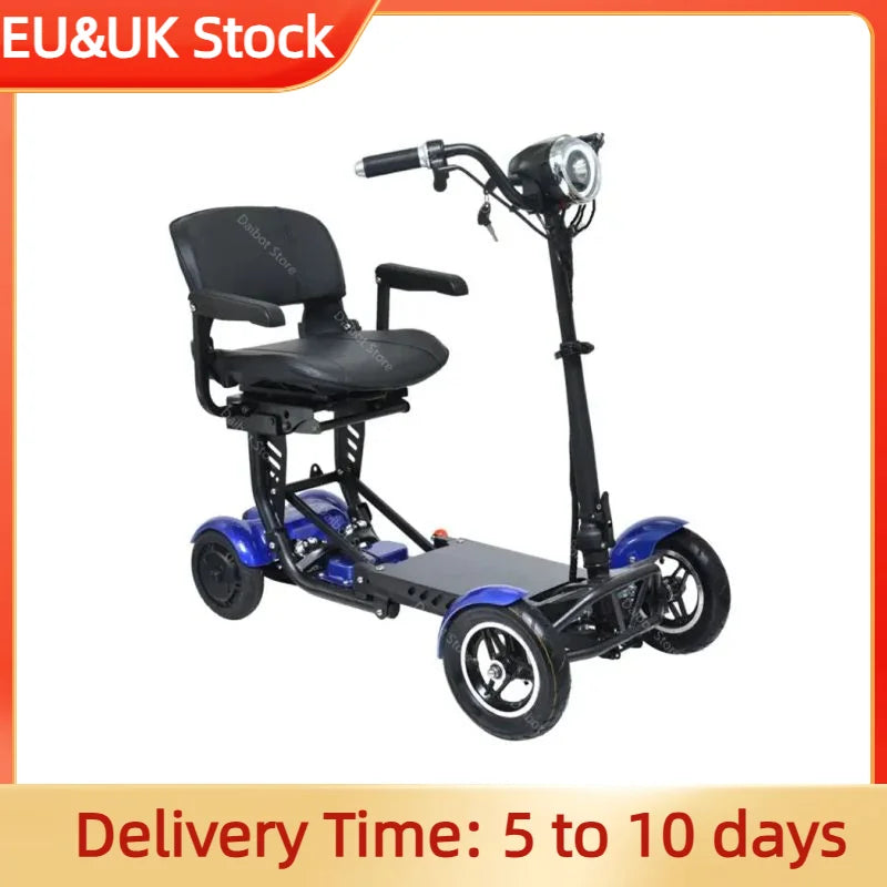 Lightweight Travel Electric Scooter For Women 500W 36V Mobility Scooters 4 Wheels Folding With Removable Armrest