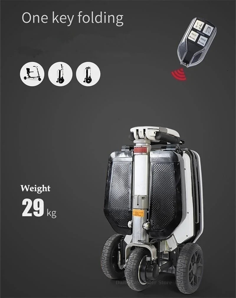 3 Wheel Disability Electric Automatic Folding Removable Battery Adult Small Mobility Scooter Elderly Commuting Electric Tricycle