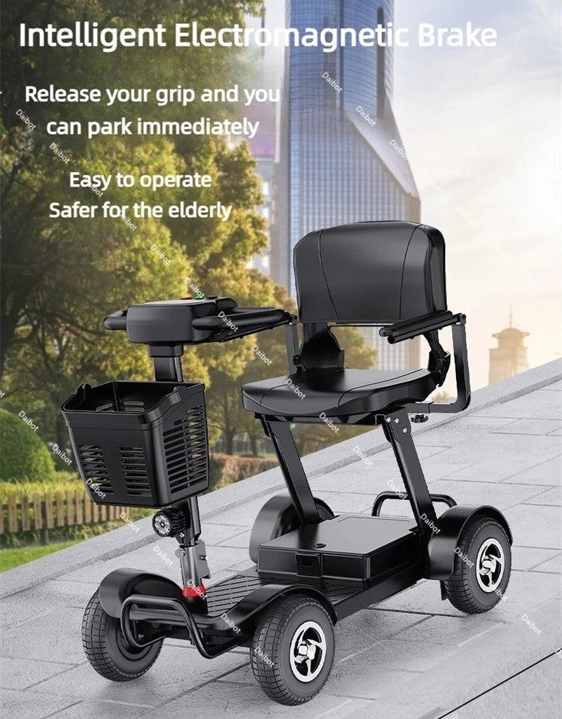 Travel Mini Electric Scooter 4 Wheel City With Seat That Folds For Adults Seniors 350W Pre-Assembled Folding Mobility Scooter