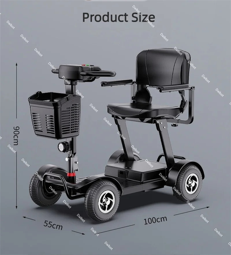 Travel Mini Electric Scooter 4 Wheel City With Seat That Folds For Adults Seniors 350W Pre-Assembled Folding Mobility Scooter