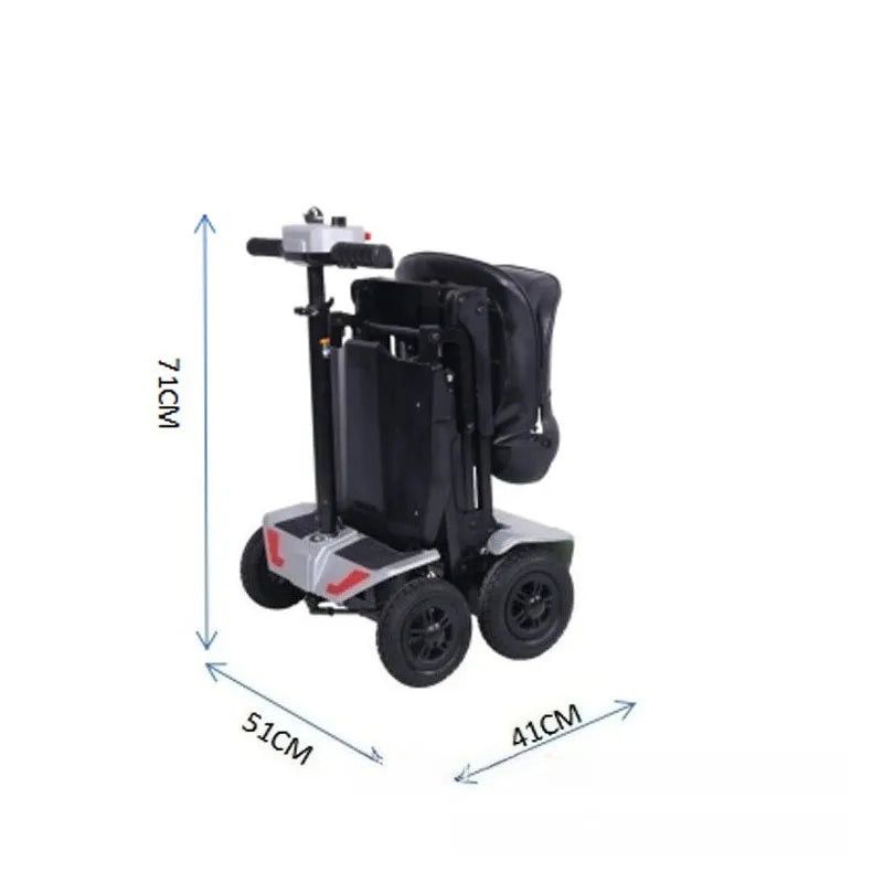 4-Wheeler Senior Scooter Disabled Electric Scooter Portable Commuting Comfortable Seat Elderly Leisure Adult Mobility Scooter