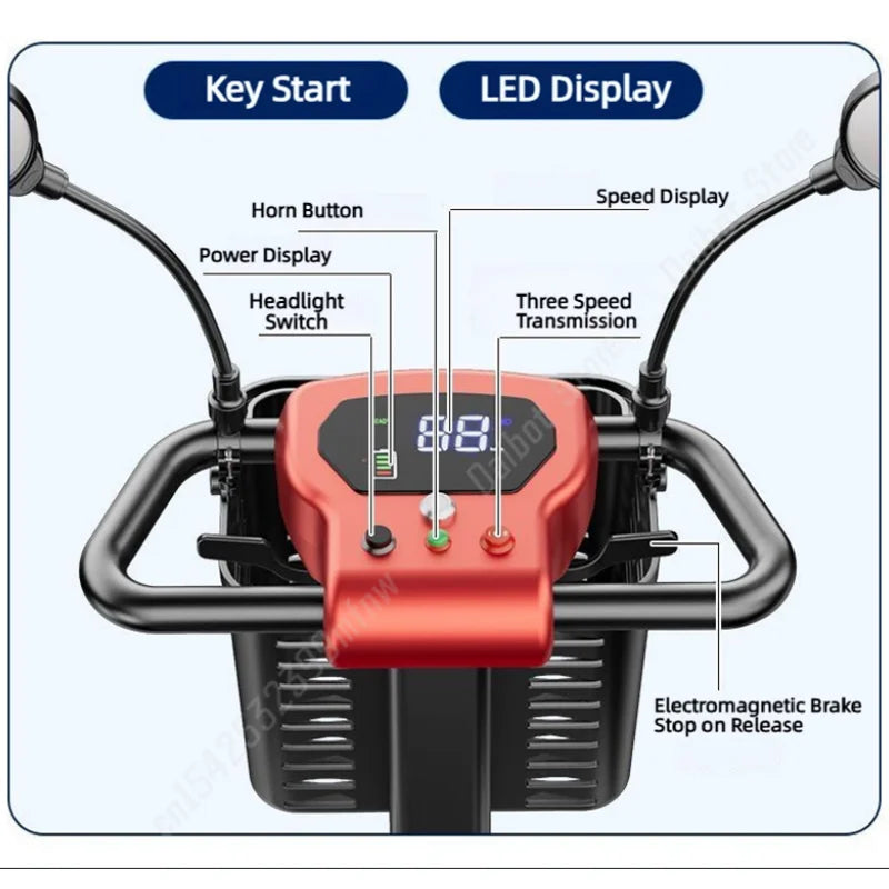 Travel Mini Electric Scooter 4 Wheel City With Seat That Folds For Adults Seniors 350W Pre-Assembled Folding Mobility Scooter