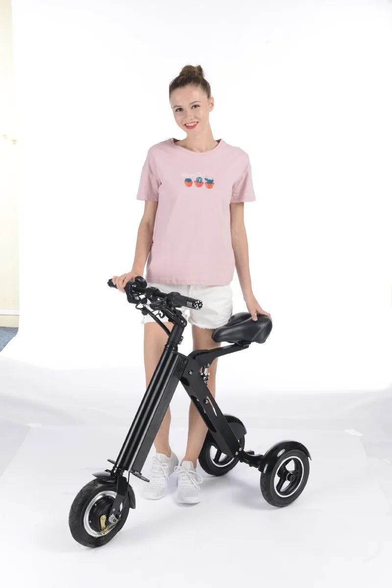 NEW Adult Leisure Light Electric Dirt Bike Mini Small Portable Fold Electric Tricycle Elderly Riding Commuting Electric Scooter