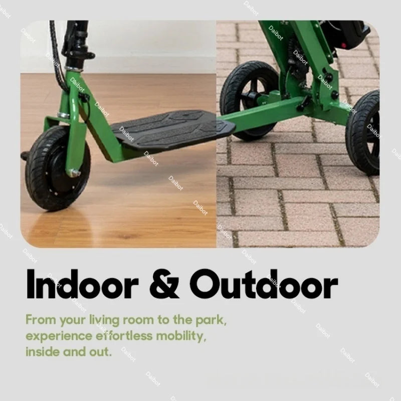 Portable Foldable Electric Scooter With 3 Wheels For Adults 350W 48V Elderly Electric Tricycle With Basket Armrest