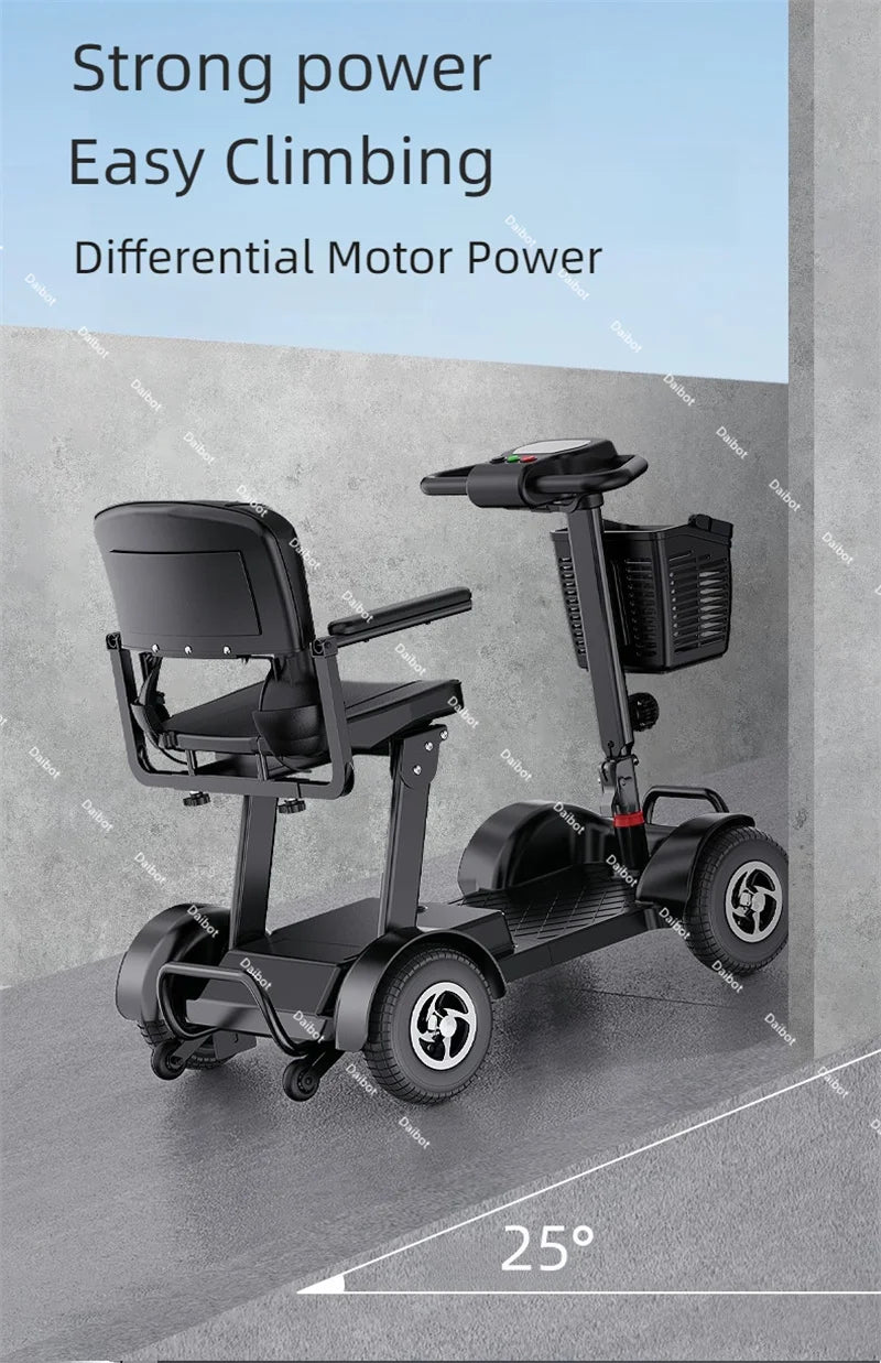 Travel Mini Electric Scooter 4 Wheel City With Seat That Folds For Adults Seniors 350W Pre-Assembled Folding Mobility Scooter