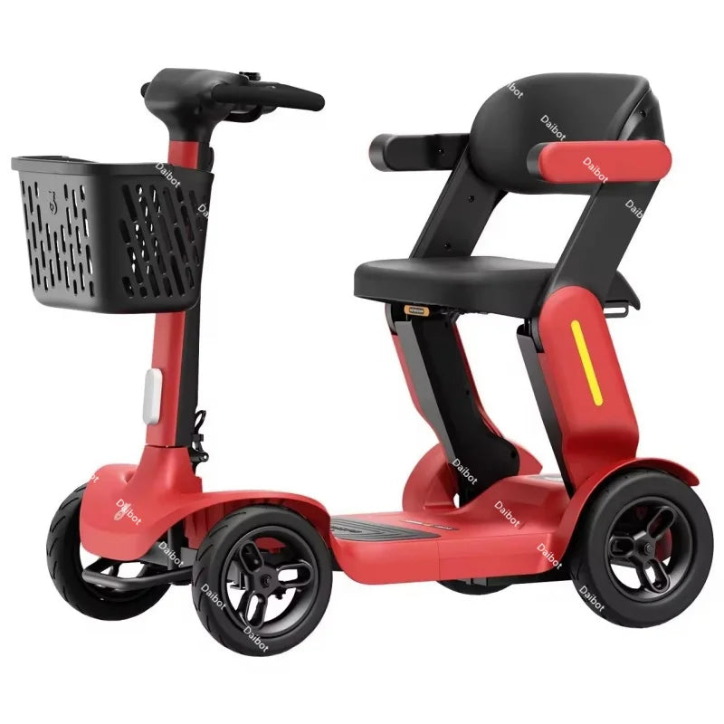 Folding Adult Electric Scooter For Long Distance With Seat 250W Senior Mobility Scooter Foldable For Travel With Basket