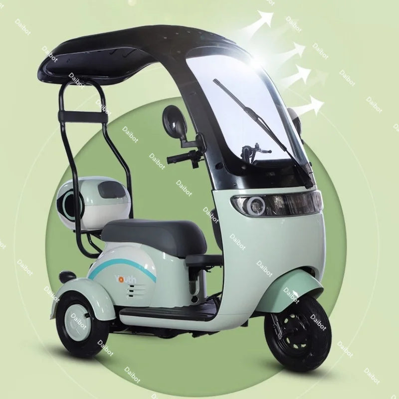 Powerful Electric Tricycle For Adults With Back Seat/Shed 1000W 3 Wheel Electric Mobility Scooter For Senior Battery Removable