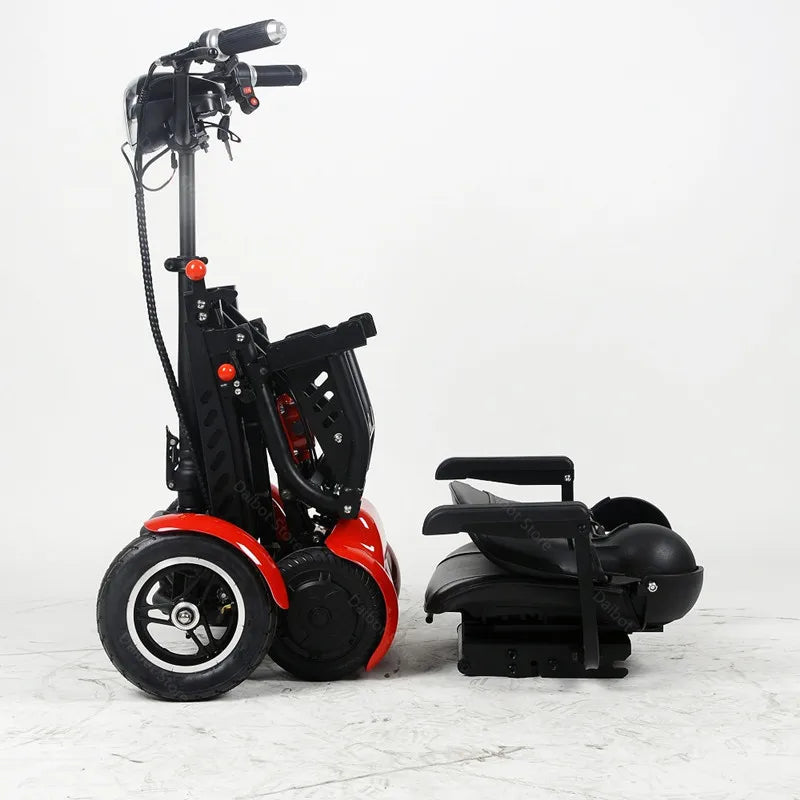 Lightweight Travel Electric Scooter For Women 500W 36V Mobility Scooters 4 Wheels Folding With Removable Armrest