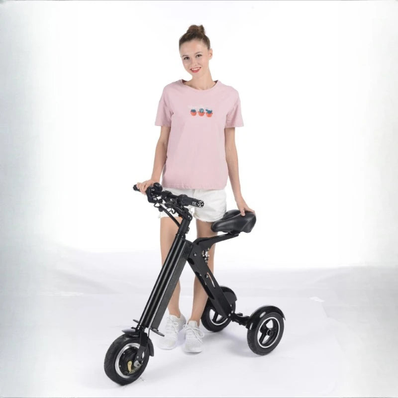 NEW Adult Leisure Light Electric Dirt Bike Mini Small Portable Fold Electric Tricycle Elderly Riding Commuting Electric Scooter