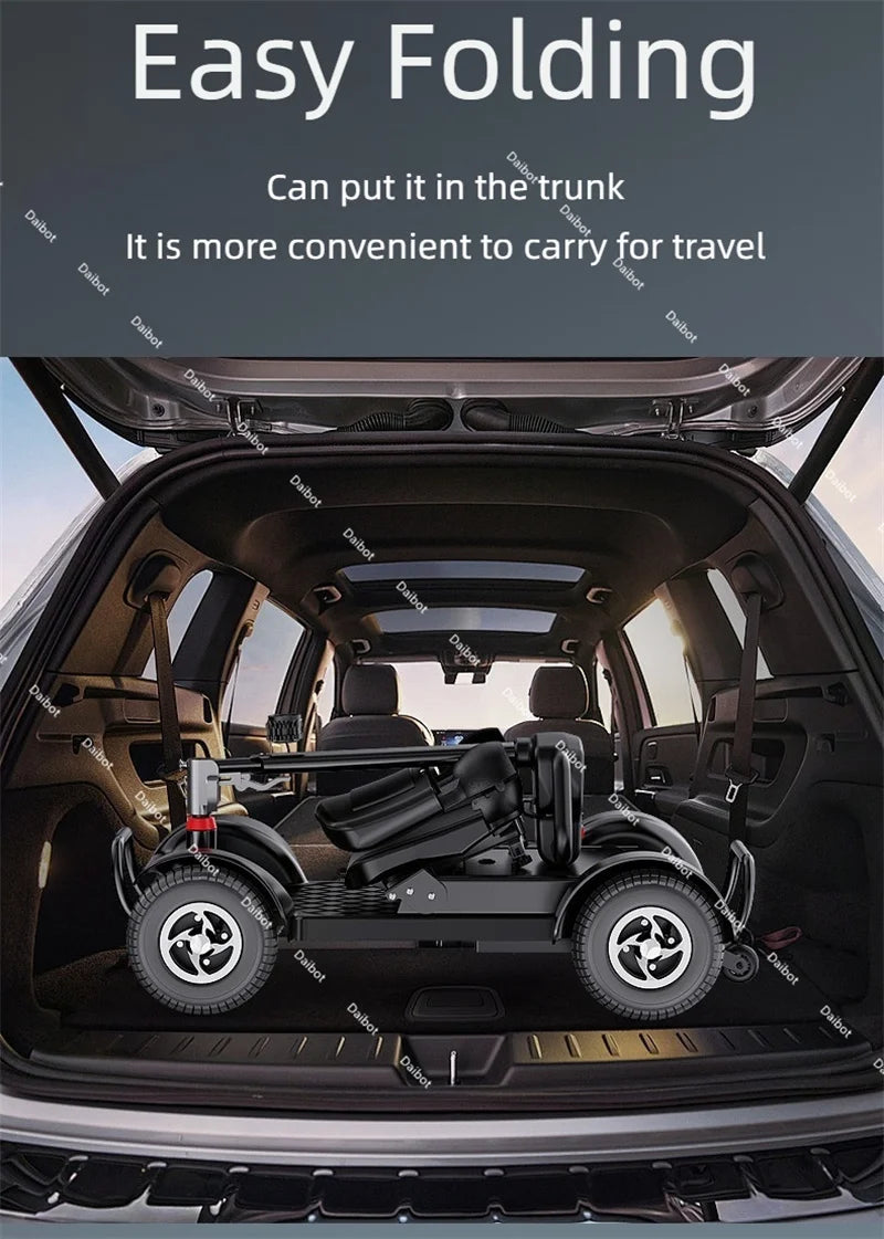 Travel Mini Electric Scooter 4 Wheel City With Seat That Folds For Adults Seniors 350W Pre-Assembled Folding Mobility Scooter