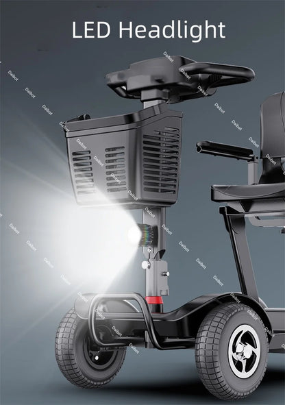 Travel Mini Electric Scooter 4 Wheel City With Seat That Folds For Adults Seniors 350W  Pre-Assembled Folding Mobility Scooter
