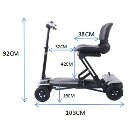 4-Wheeler Senior Scooter Disabled Electric Scooter Portable Commuting Comfortable Seat Elderly Leisure Adult Mobility Scooter