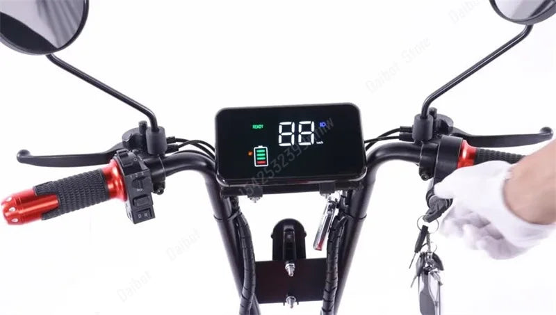 3 Wheels Electric Scooter For Adults Foldable Armrest/Mirror 1000W 48V 20Ah Electric Tricycle For Elderly Removable Battery
