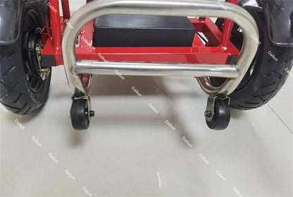 700W Powerful 3 Wheel Mobility Scooter With Seat For Elderly Folding Double Motor Electric Scooter With Pull Rod Luggage Travel