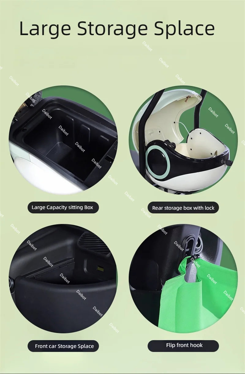 Powerful Electric Tricycle For Adults With Back Seat/Shed 1000W 3 Wheel Electric Mobility Scooter For Senior Battery Removable