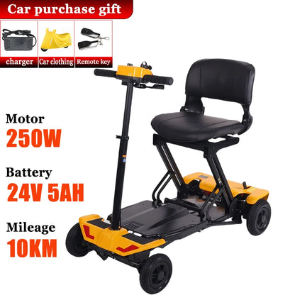 4-Wheeler Senior Scooter Disabled Electric Scooter Portable Commuting Comfortable Seat Elderly Leisure Adult Mobility Scooter