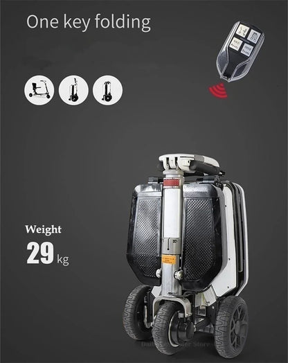 3 Wheel Disability Electric Automatic Folding Removable Battery Adult Small Mobility Scooter Elderly Commuting Electric Tricycle