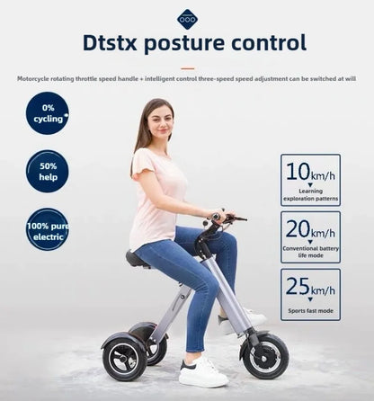 NEW Adult Leisure Light Electric Dirt Bike Mini Small Portable Fold Electric Tricycle Elderly  Riding Commuting Electric Scooter
