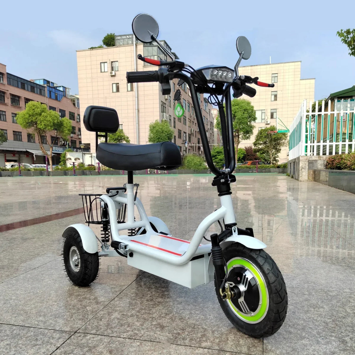 Adult Electric Tricycle 12inch Portable Scooter for Men and Women for Adults Folding Mini Small 3-wheeled Electric Car Elderly