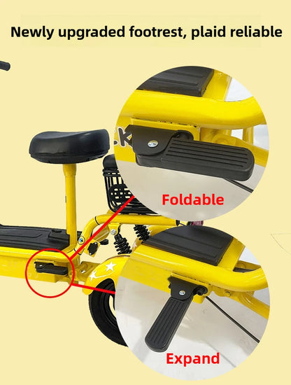 Removable Battery Elderly Leisure Bicycle Small Folding Adult Electric Tricycle with Basket 3 Seats Commuting Electric Scooter