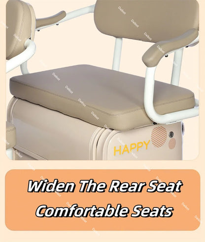 Cargo Electric Tricycle Elderly Mobility Scooter With Passenger Seat For Adult 1000W Family Electric Scooter 3 Wheel With Roof