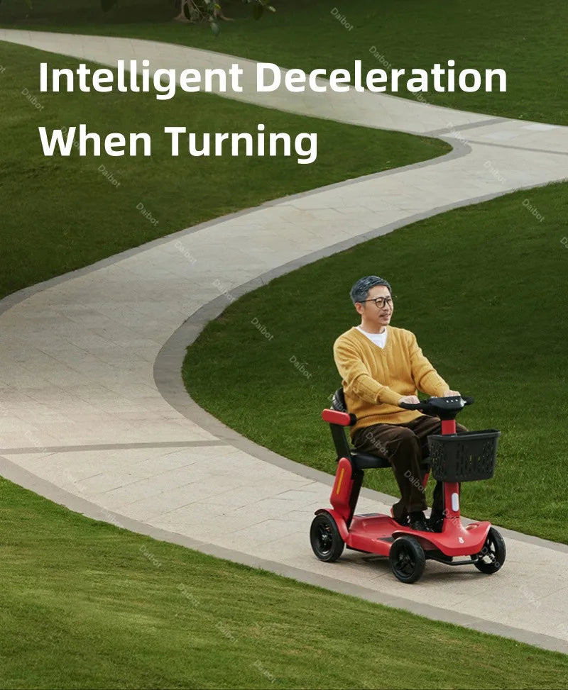 Folding Adult Electric Scooter For Long Distance With Seat 250W Senior Mobility Scooter Foldable For Travel With Basket