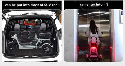 3 Seater Parent Child Electric Scooter 3 Wheel Foldable Baby Seat For Long Distance 800w 48v Mini Electric Tricycle For Women
