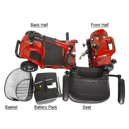 Adult Commuting Portable Mobility Scooter Mini Small Folding Disabled Electric Scooter Removable Lithium Battery Elderly Leisure