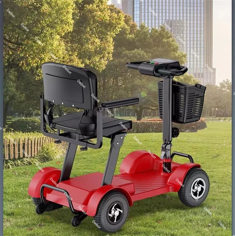 Travel Mini Electric Scooter 4 Wheel City With Seat That Folds For Adults Seniors 350W  Pre-Assembled Folding Mobility Scooter