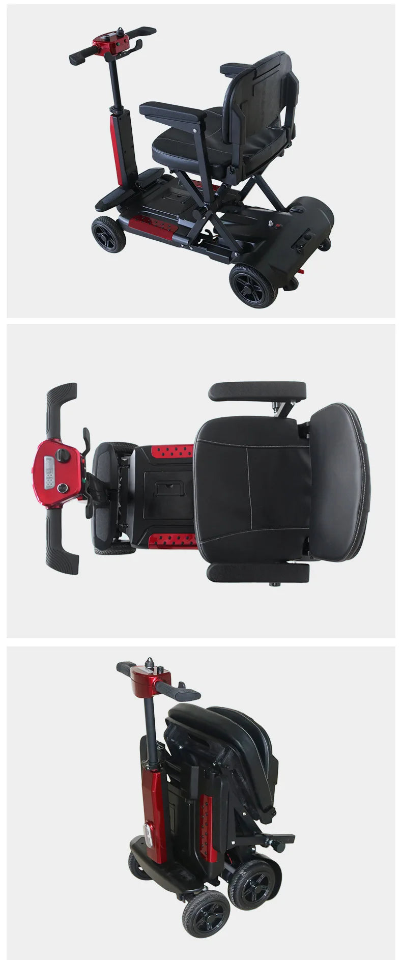 4 Wheel Small Lightweight Lithium Battery Mobile Scooter Adult Electric Scooter Disabled People Electric Folding Commuting Fold