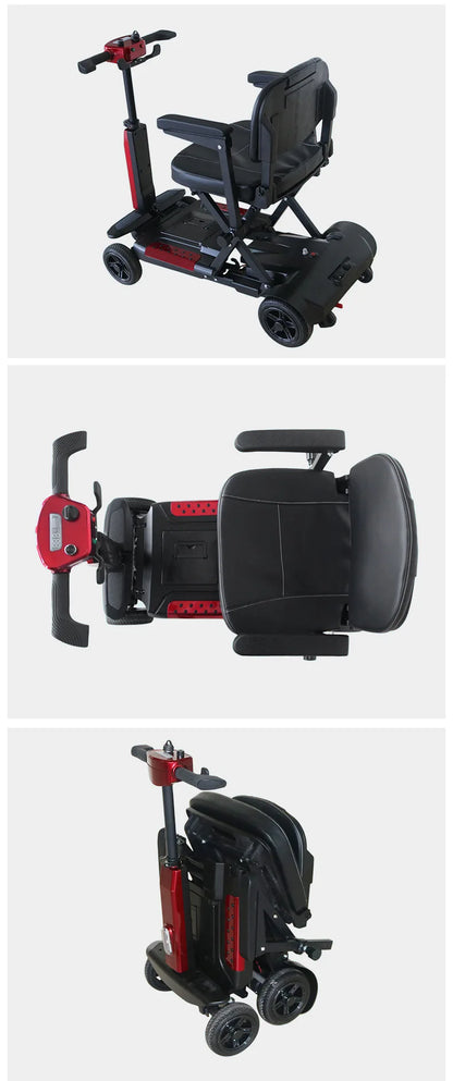4 Wheel Small Lightweight Lithium Battery Mobile Scooter Adult Electric Scooter Disabled People Electric Folding Commuting Fold