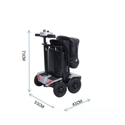 4-Wheeler Senior Scooter Disabled Electric Scooter Portable Commuting Comfortable Seat Elderly Leisure Adult Mobility Scooter