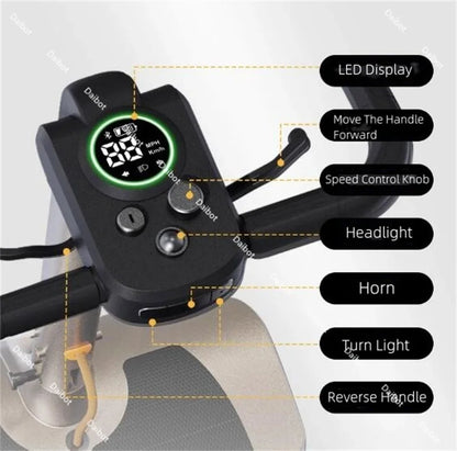 4 Wheel Travel Electric Scooter Foldable Portable With Seat For Old People 24V Mobility Scooter Lightweight Removable Battery