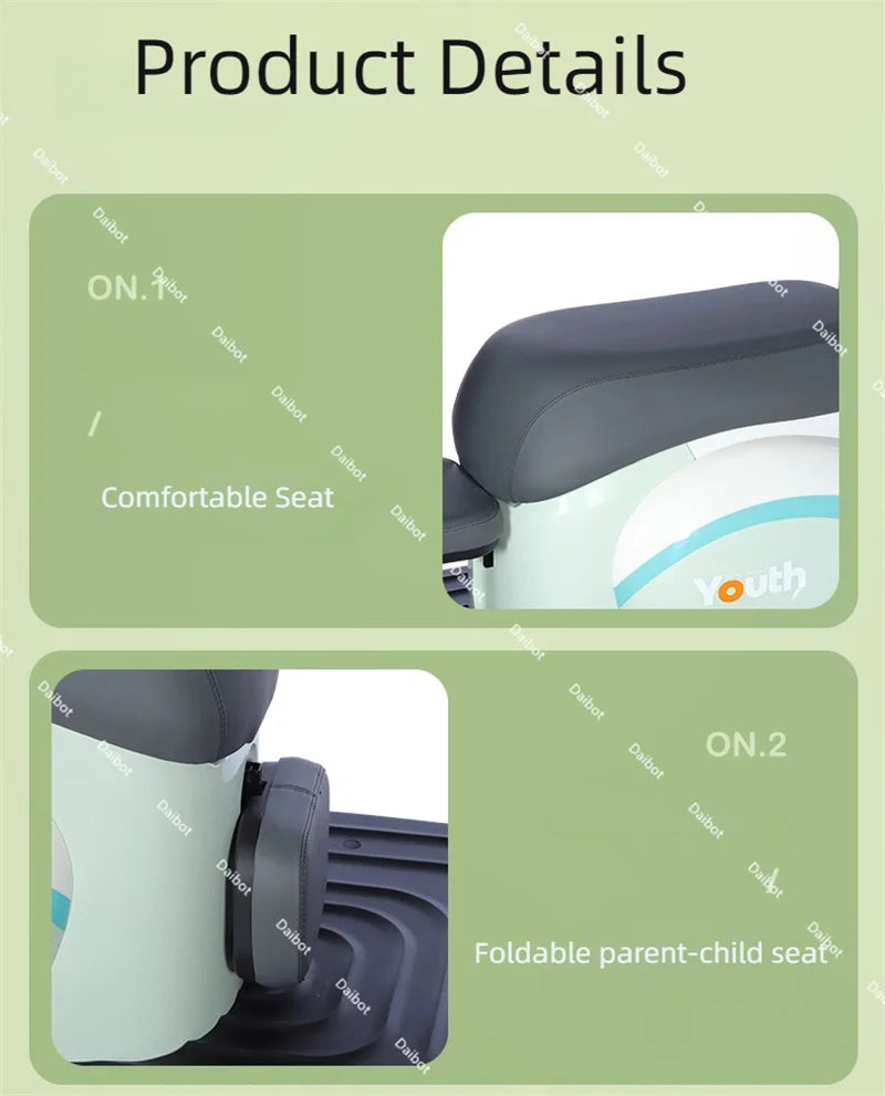 Powerful Electric Tricycle For Adults With Back Seat/Shed 1000W 3 Wheel Electric Mobility Scooter For Senior Battery Removable