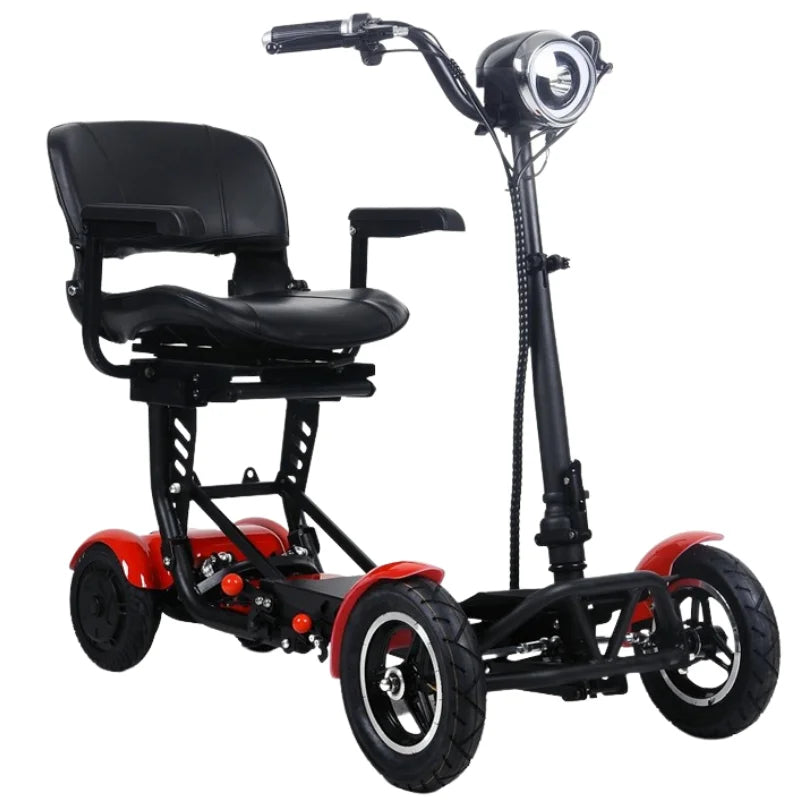 Lightweight Travel Electric Scooter For Women 500W 36V Mobility Scooters 4 Wheels Folding With Removable Armrest