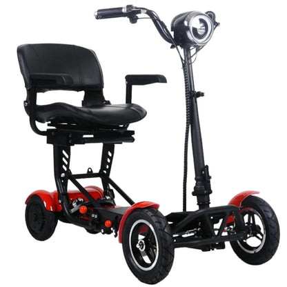 Lightweight Travel Electric Scooter For Women 500W 36V Mobility Scooters 4 Wheels Folding With Removable Armrest