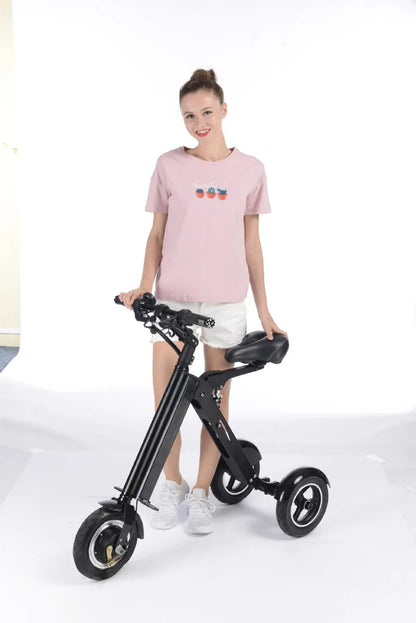 NEW Adult Leisure Light Electric Dirt Bike Mini Small Portable Fold Electric Tricycle Elderly  Riding Commuting Electric Scooter