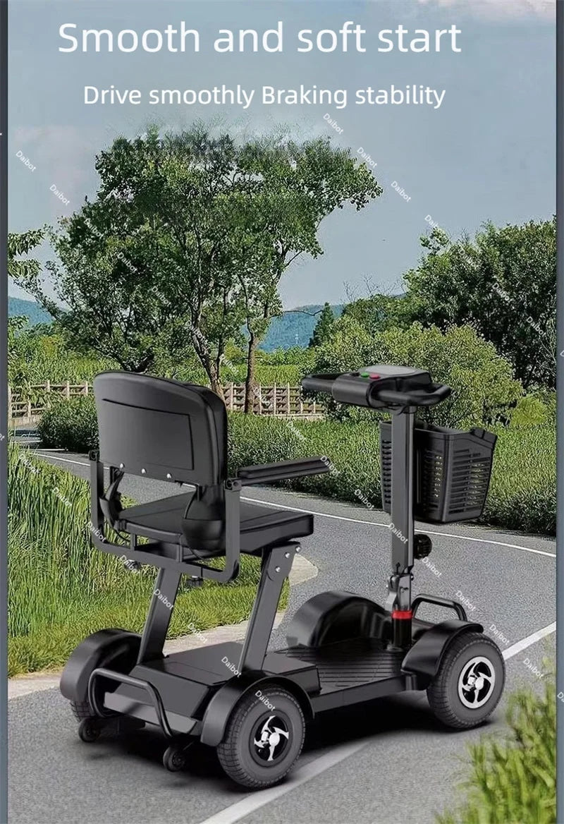 Travel Mini Electric Scooter 4 Wheel City With Seat That Folds For Adults Seniors 350W  Pre-Assembled Folding Mobility Scooter