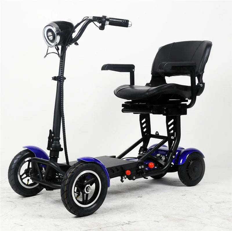 Lightweight Travel Electric Scooter For Women 500W 36V Mobility Scooters 4 Wheels Folding With Removable Armrest