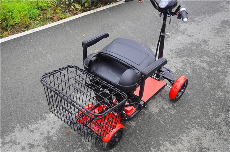 Lightweight Travel Electric Scooter For Women 500W 36V Mobility Scooters 4 Wheels Folding With Removable Armrest