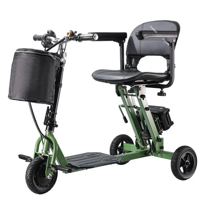 Portable Foldable Electric Scooter With 3 Wheels For Adults 350W 48V Elderly Electric Tricycle With Basket Armrest