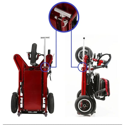 Elderly Fold Leisure Electric Scooter Mini Portable Disabled Electric Tricycle Removable Lithium Battery Adult Mobility Scooter