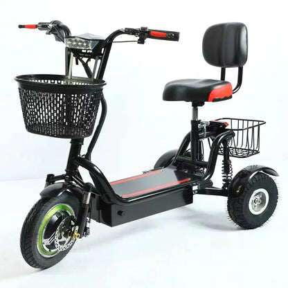 Adult Electric Tricycle 12inch Portable Scooter for Men and Women for Adults Folding Mini Small 3-wheeled Electric Car Elderly