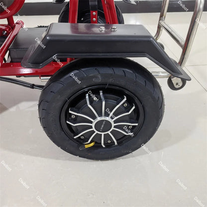 700W Powerful 3 Wheel Mobility Scooter With Seat For Elderly Folding Double Motor Electric Scooter With Pull Rod Luggage Travel