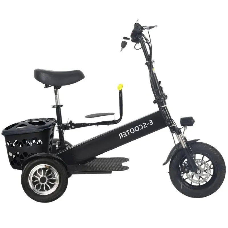 Lightweight Mobility Scooter Foldable With Basket For Adults Electric Scooter Senior Triple Shock Absorption 500W Trike 2 Seats