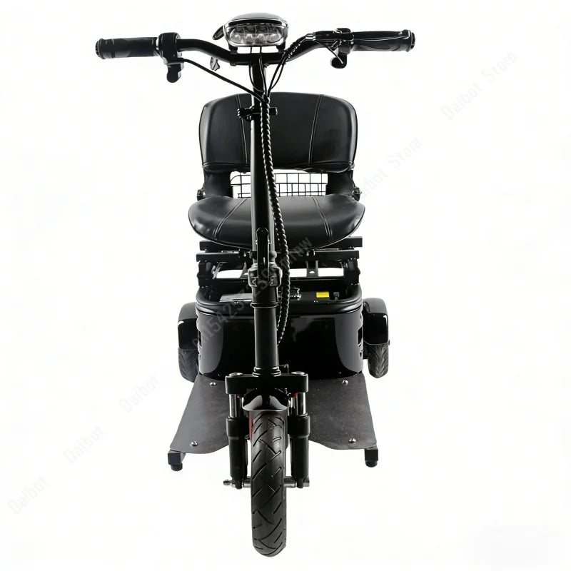 Mini Folding Electric Scooter For Elderly With Training Wheels 500W 36V 3 Wheels Mobility Scooter With Basket For Old People