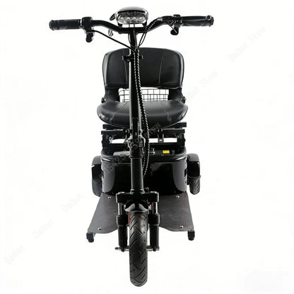 Mini Folding Electric Scooter For Elderly With Training Wheels 500W 36V 3 Wheels Mobility Scooter With Basket For Old People