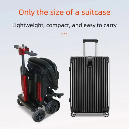 4 Wheel Small Lightweight Lithium Battery Mobile Scooter Adult Electric Scooter Disabled People Electric Folding Commuting Fold