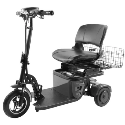 Mini Folding Electric Scooter For Elderly With Training Wheels 500W 36V 3 Wheels Mobility Scooter With Basket For Old People