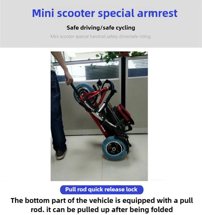 Elderly Fold Leisure Electric Scooter Mini Portable Disabled Electric Tricycle Removable Lithium Battery Adult Mobility Scooter